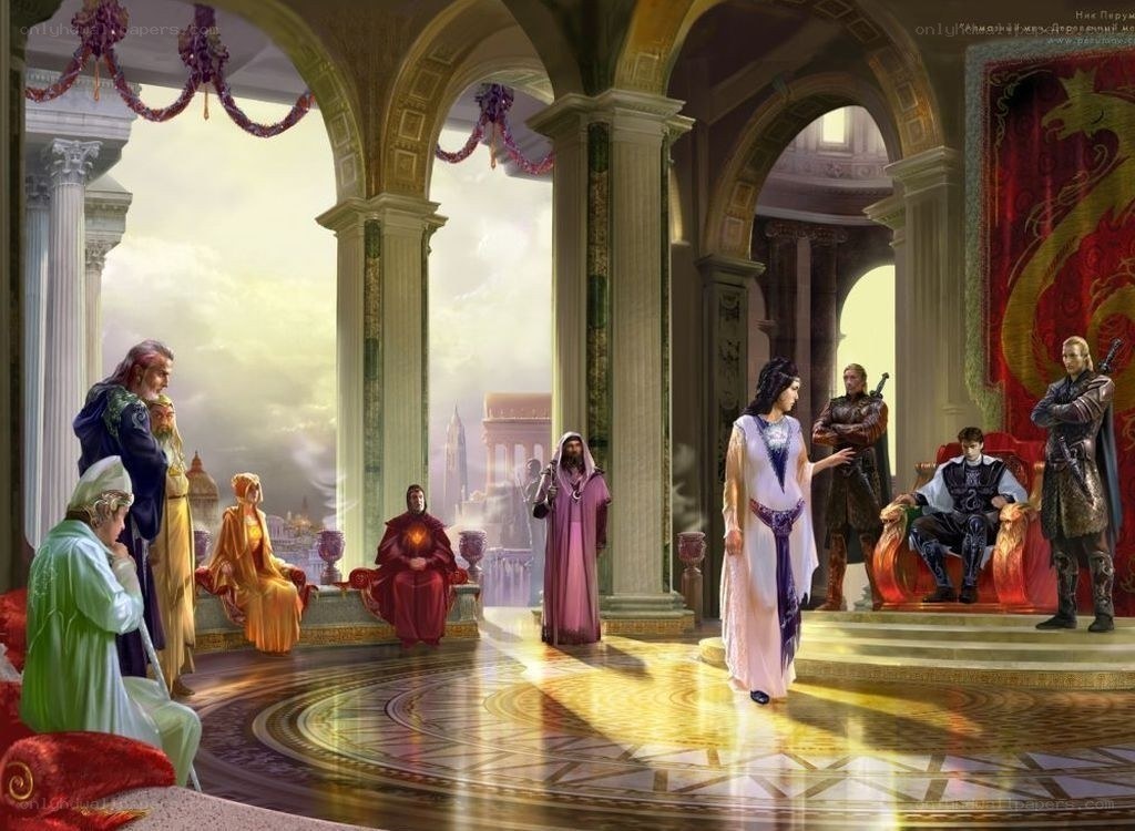 Fantasy court gathering