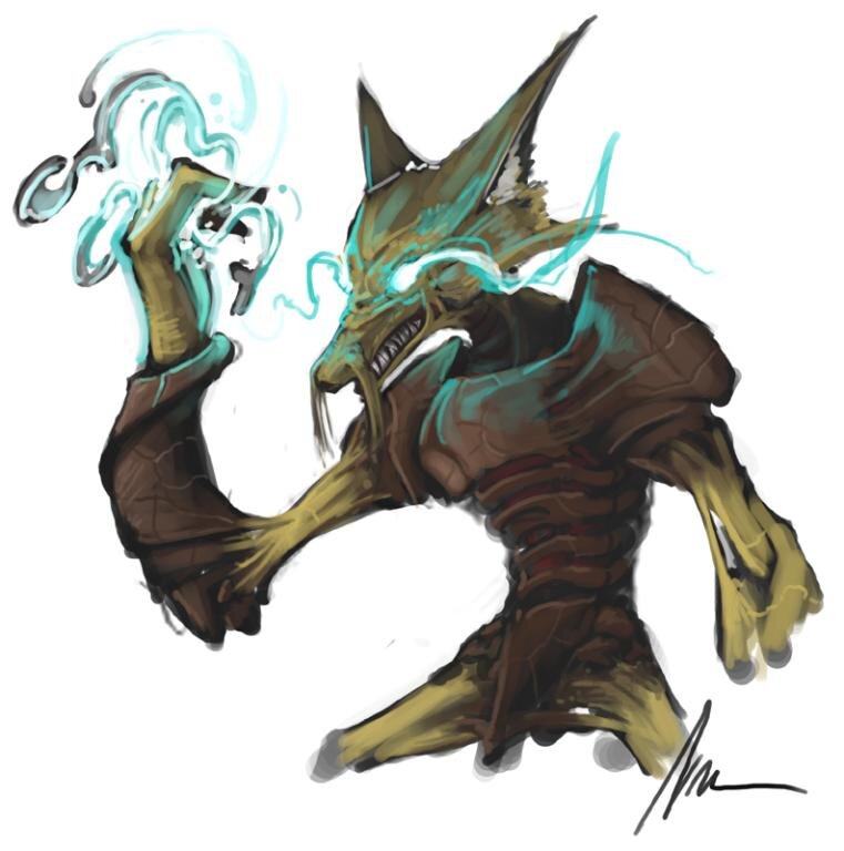 fantasy creature casting spell