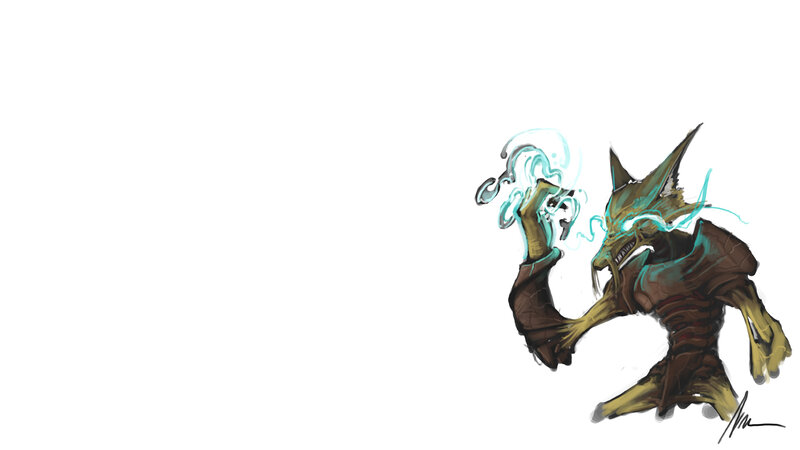 fantasy creature casting spell