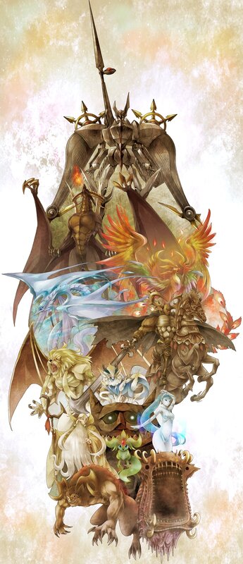Fantasy creature collage
