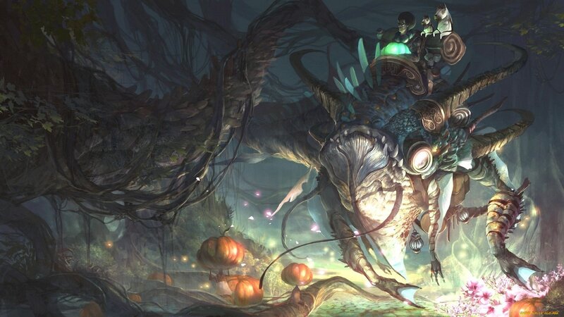 fantasy creature in a mystical forest