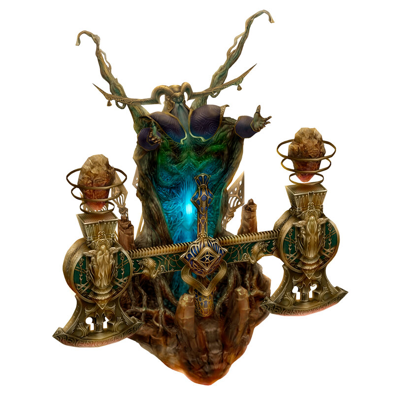 fantasy creature throne