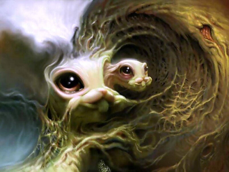 Fantasy creature with large eyes