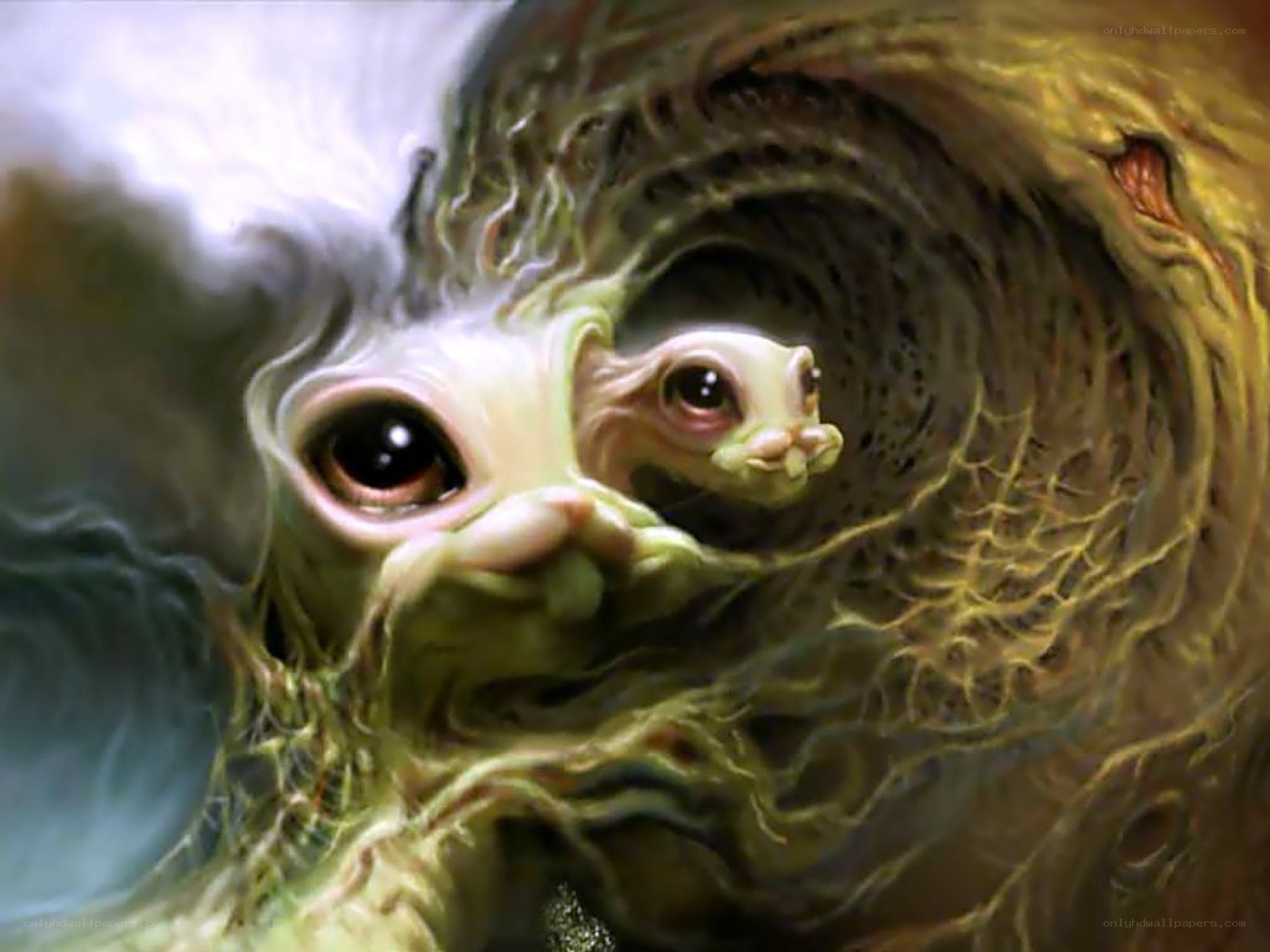 Fantasy creature with large eyes