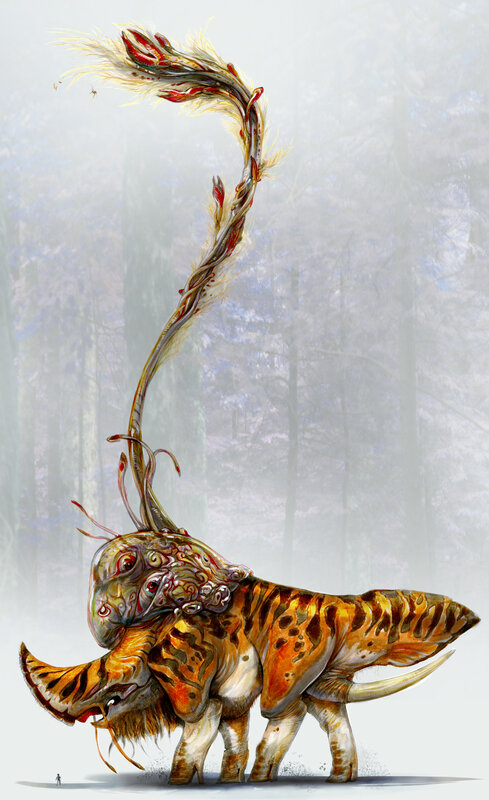 Fantasy creature with long tail