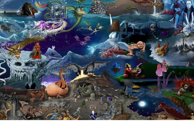 Fantasy Creatures and Characters — Blue, Chaotic