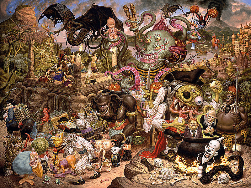 Fantasy Creatures Gathering — Green
