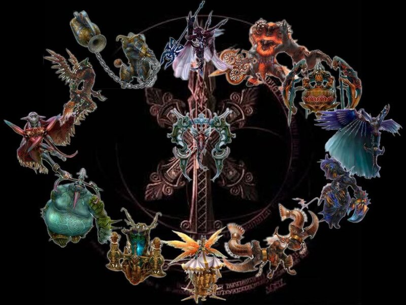 Fantasy Creatures in Circle
