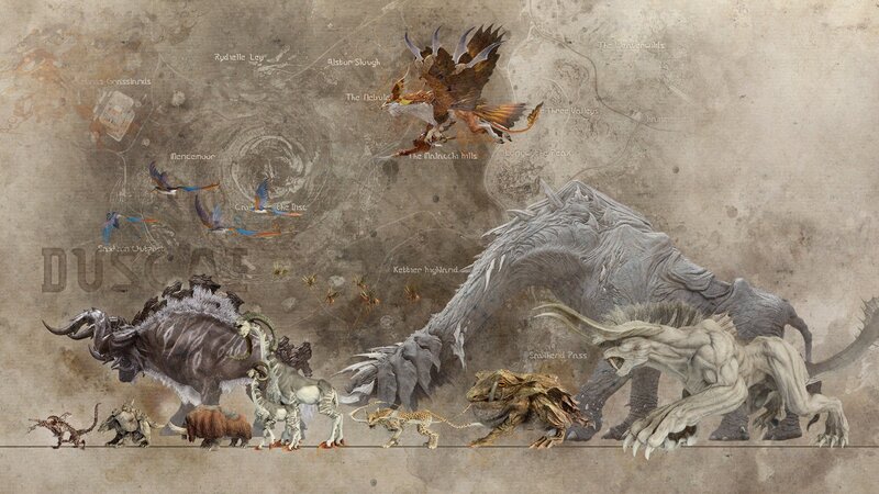 Fantasy Creatures on Map