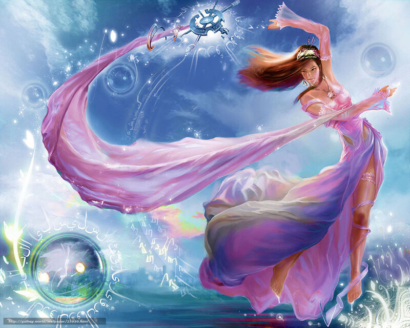 Fantasy dancer with flowing gown