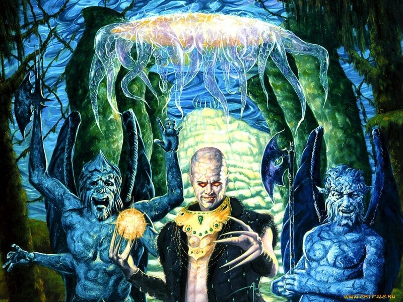 Fantasy demon ritual scene