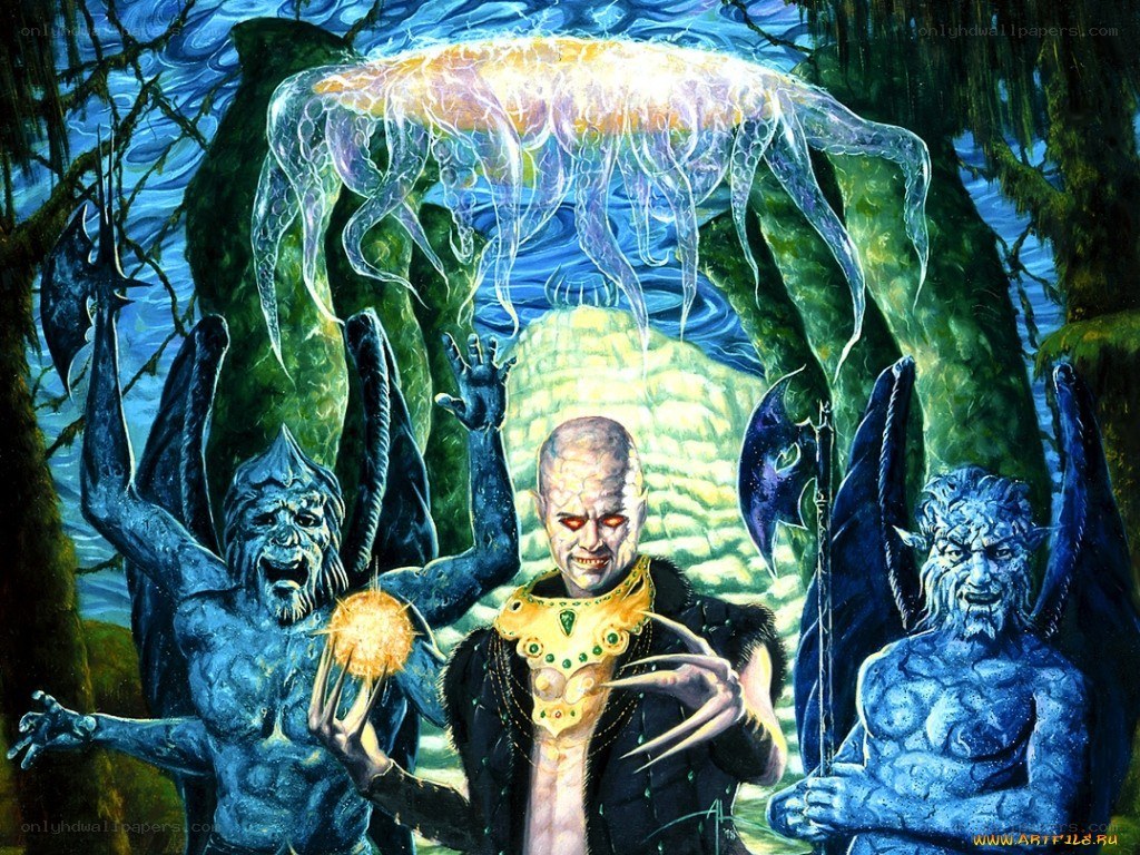 Fantasy demon ritual scene