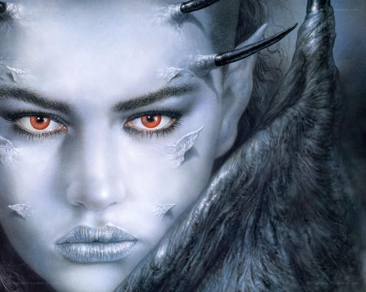 fantasy demon woman portrait