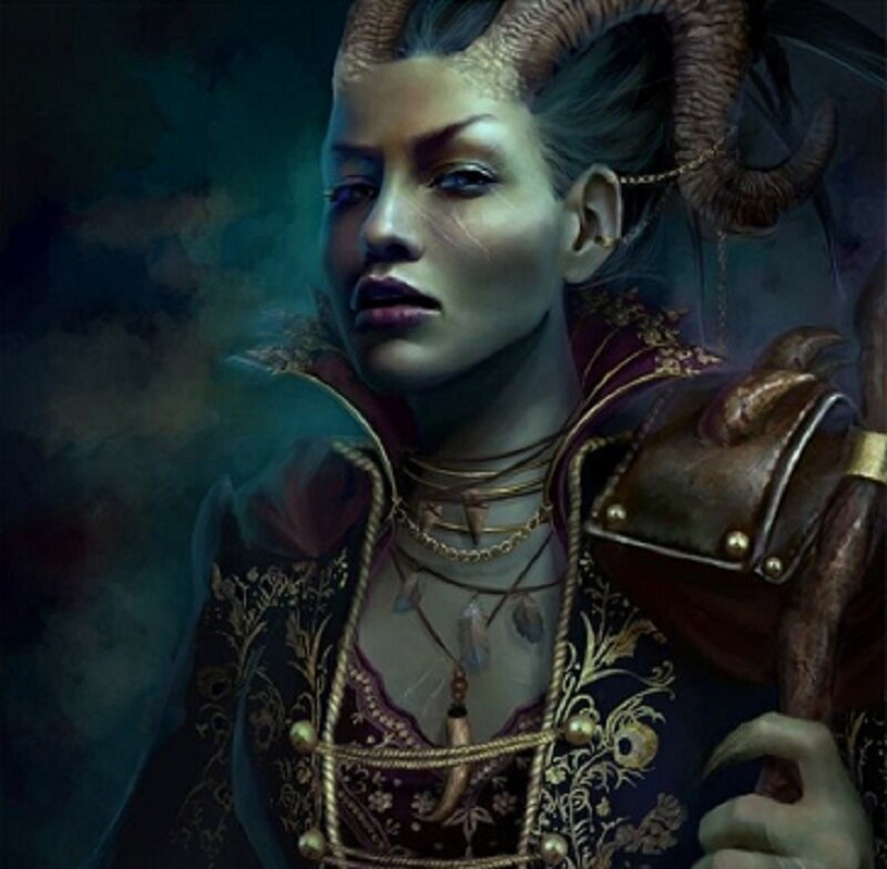 fantasy demon woman with horns