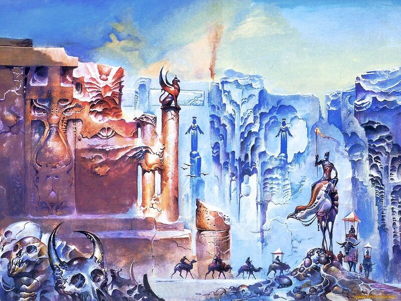 Fantasy desert ruins