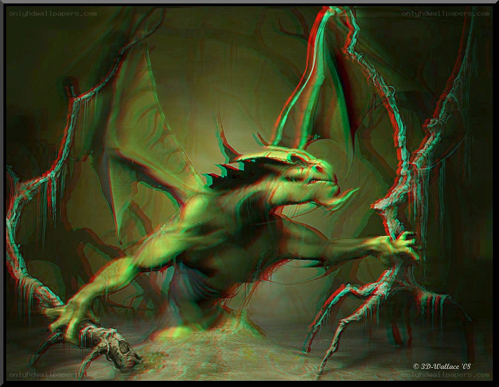 Fantasy dragon in cave