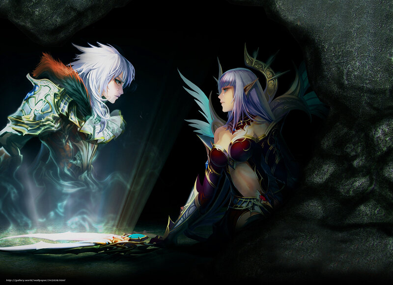 Fantasy duel in a cave