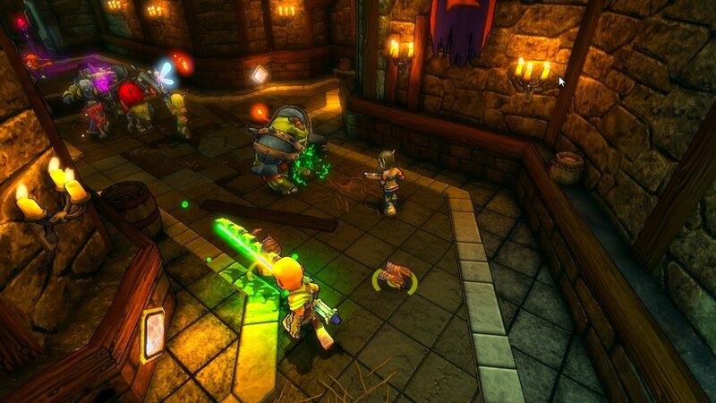 Fantasy dungeon combat scene