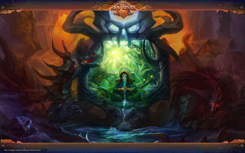 Fantasy dungeon scene with wizard