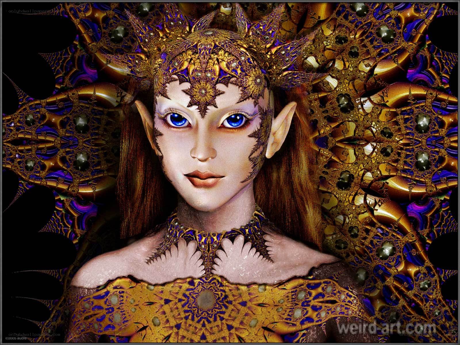 fantasy elf queen portrait