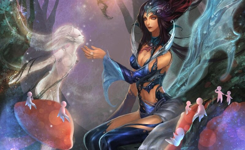 fantasy elf with glowing energy