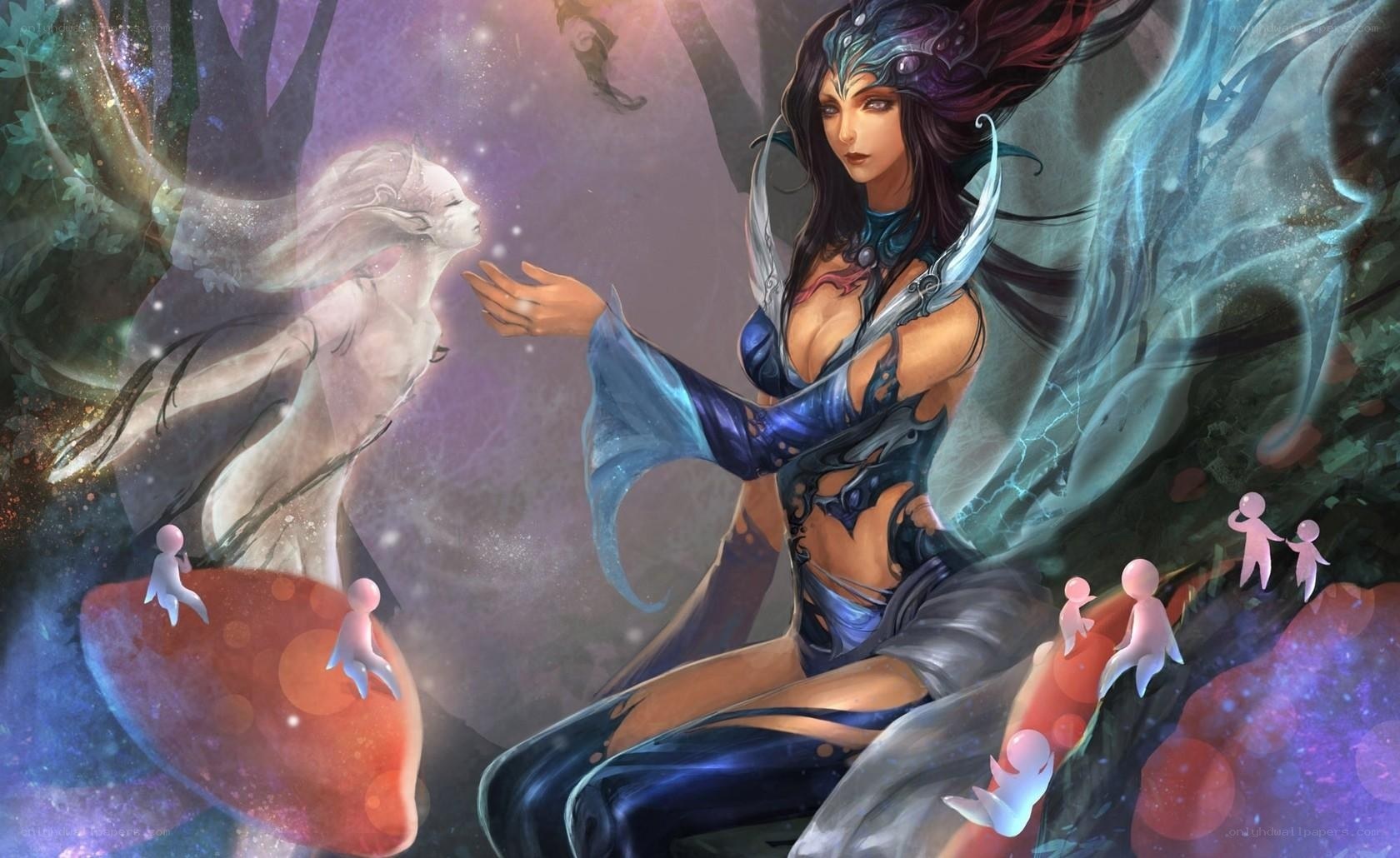 fantasy elf with glowing energy