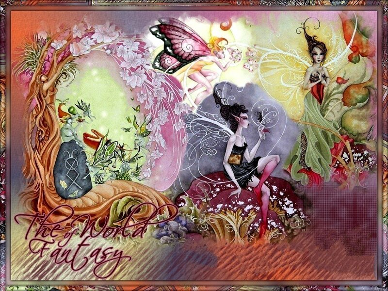 Fantasy fairies in a magical world