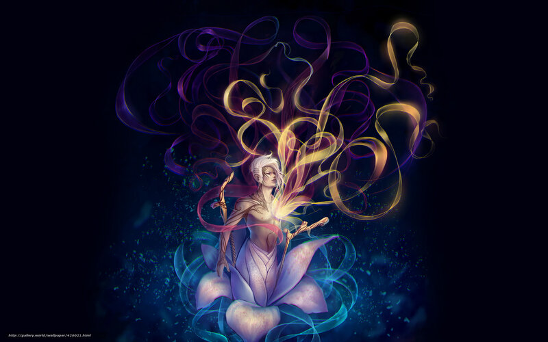 Fantasy figure with glowing energy