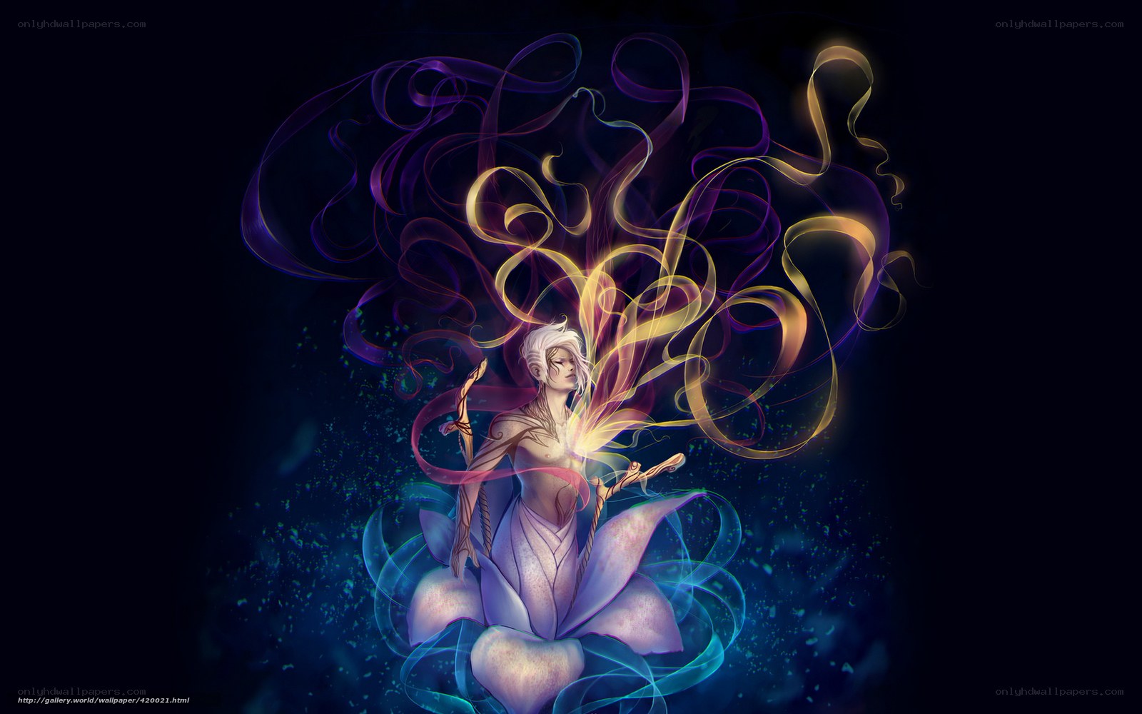 Fantasy figure with glowing energy