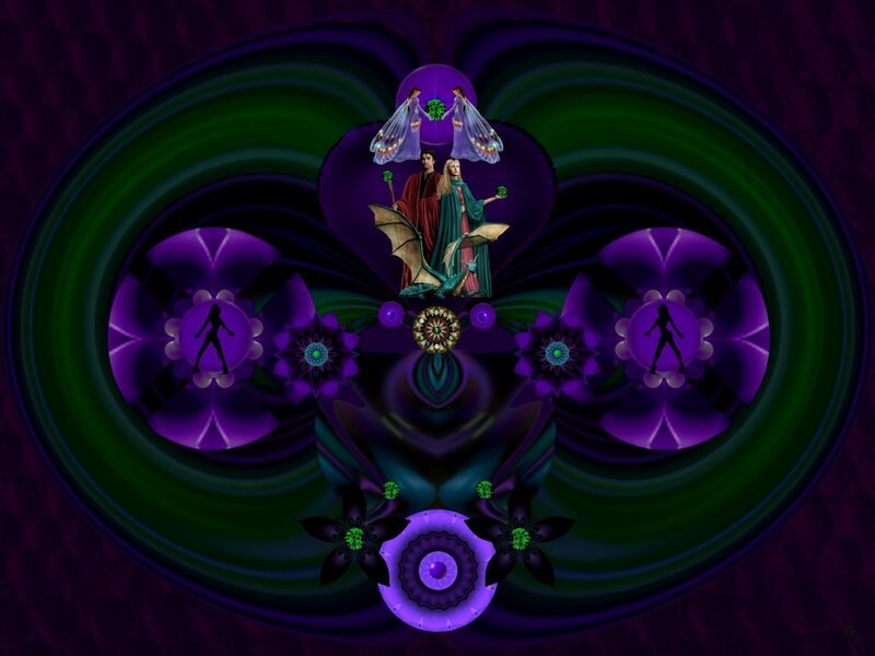 Fantasy Figures in Fractal Design
