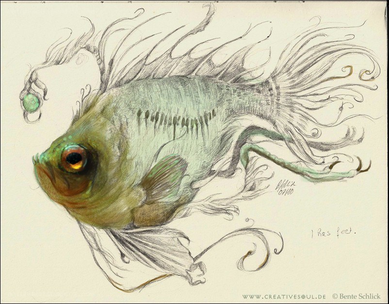 Fantasy fish with feet