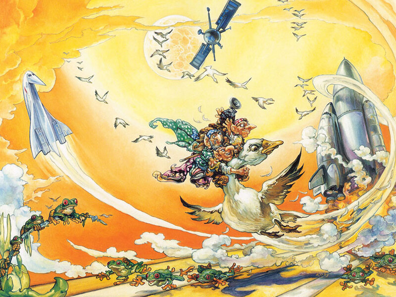 Fantasy flight with creatures