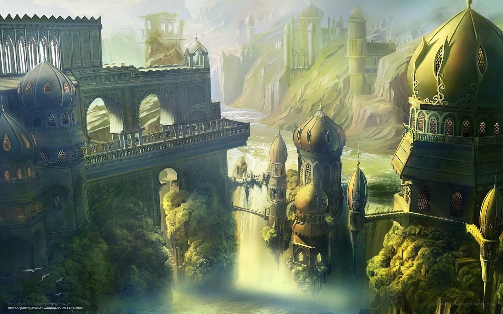 fantasy floating city