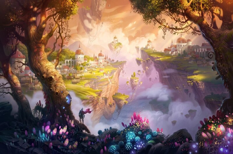 Fantasy Floating Islands — Purple