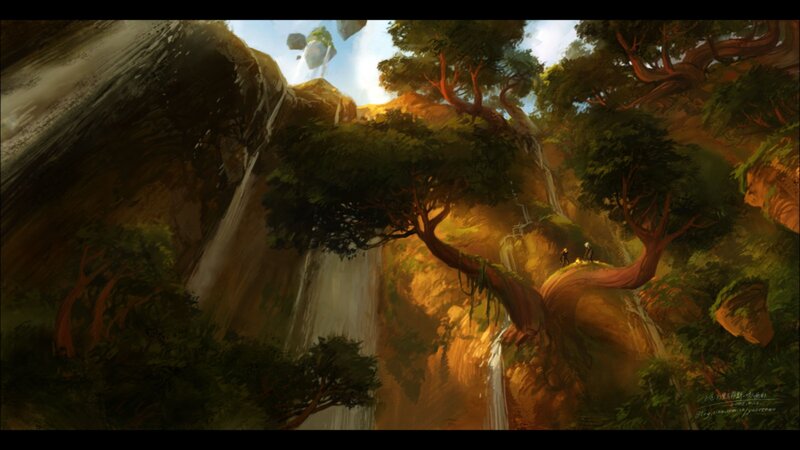 fantasy forest canyon