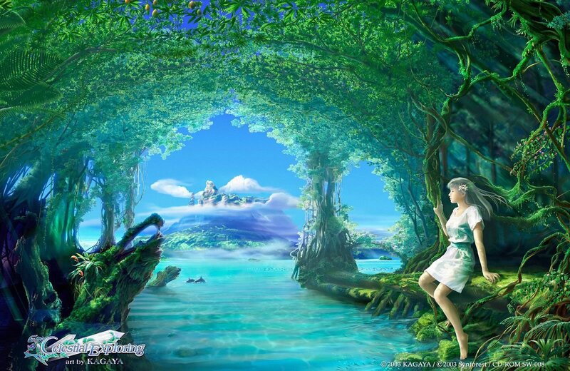 Fantasy forest clearing