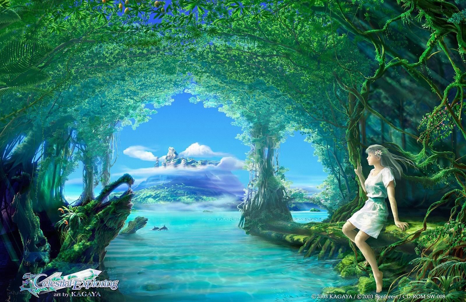 Fantasy forest clearing