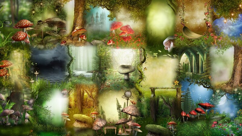 Fantasy Forest Collage