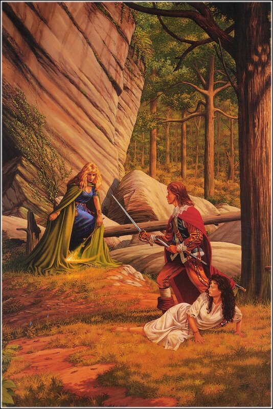 Fantasy forest confrontation