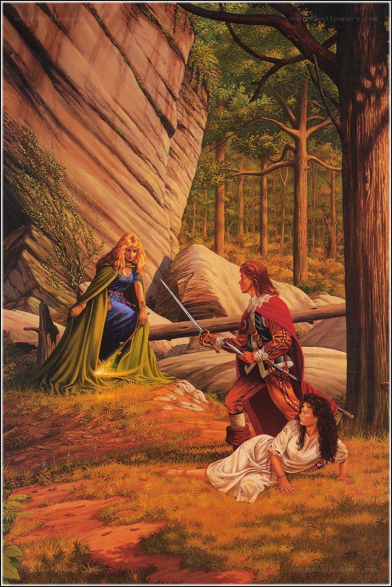 Fantasy forest confrontation