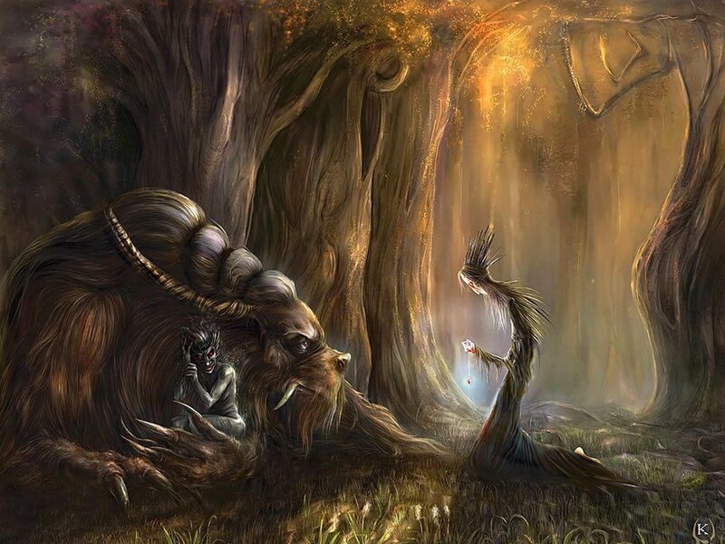 Fantasy forest creatures