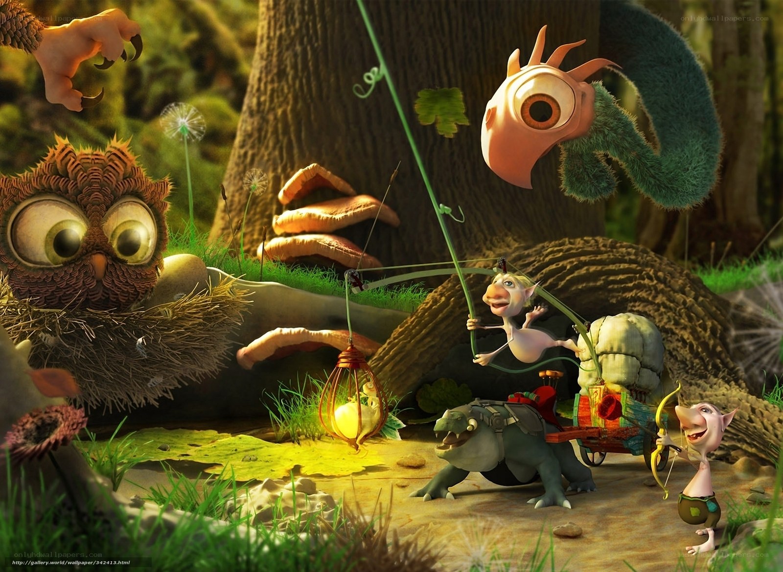 Fantasy forest creatures adventure