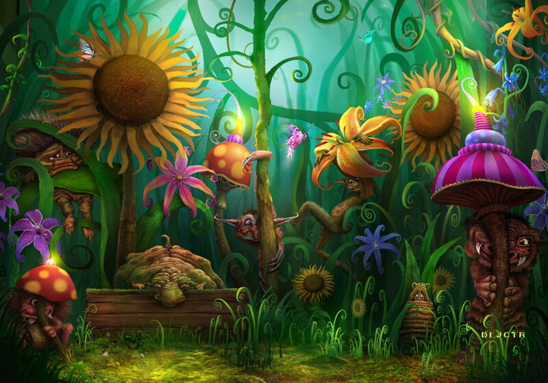 Fantasy Forest Creatures — Green