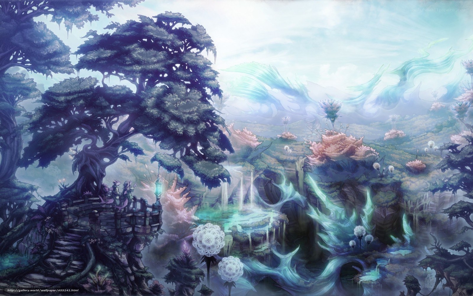 Fantasy forest landscape