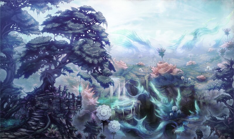 Fantasy Forest Landscape — Blue, Serene