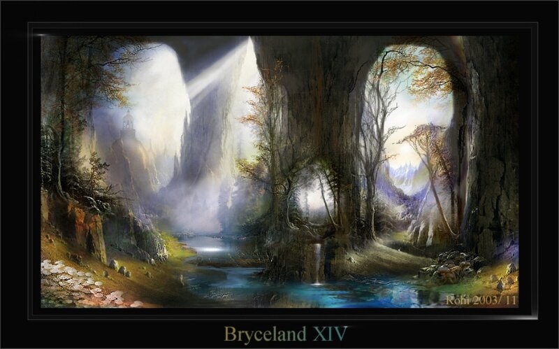 Fantasy Forest Landscape — Blue