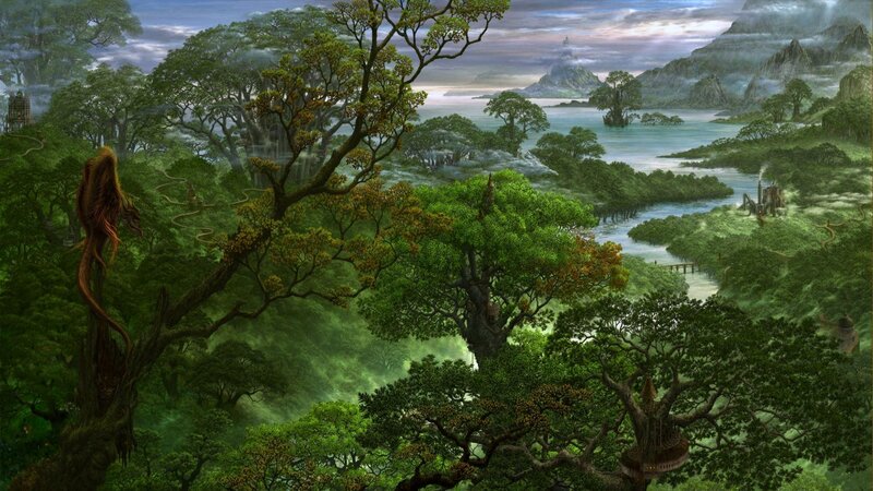 Fantasy Forest Landscape — Green