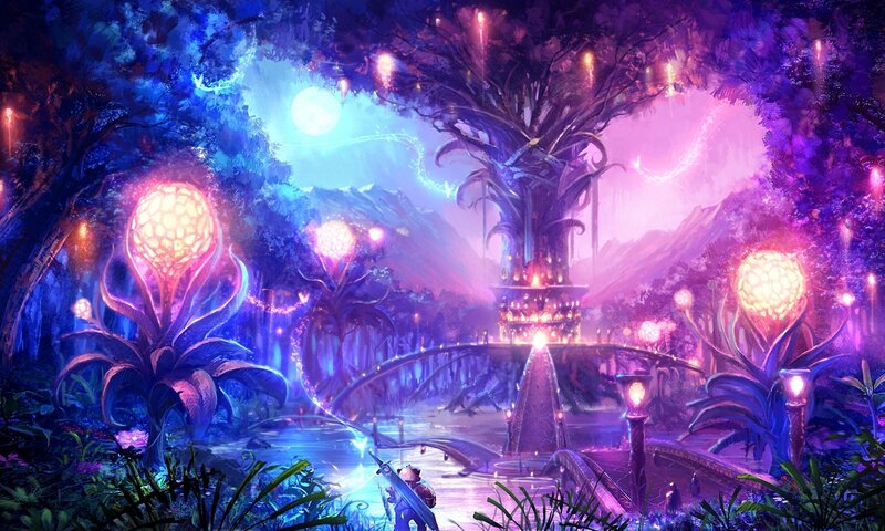 Fantasy Forest Landscape — Purple, Magical