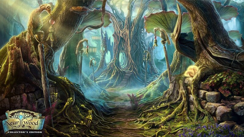 Fantasy Forest Scene — Green, Mystical, Digital Art