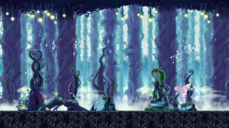 Fantasy Forest Scene — Purple, Mystical